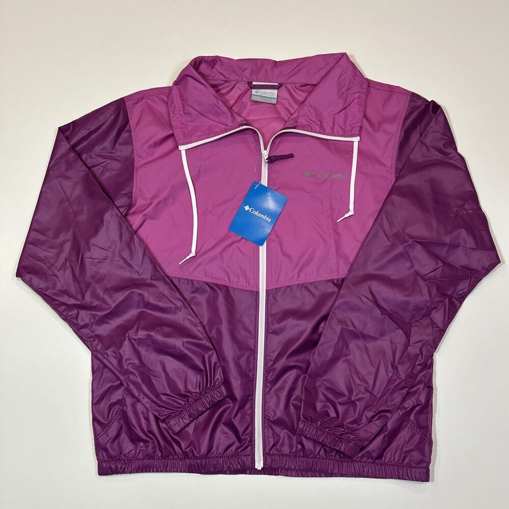 Columbia Morning View Jacket Womens Small Pink Lightweight Windbreaker NWT